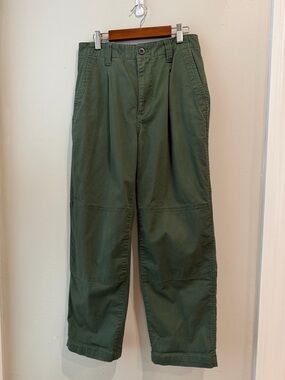 Madewell dark green double-knee pants